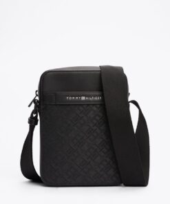 TH MONOGRAM TEXTURED REPORTER BAG