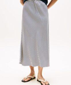TWILL BIAS MIDI SKIRT