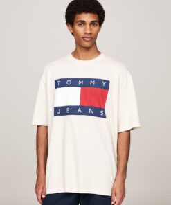 TOMMY FLAG BADGE OVERSIZED T-SHIRT