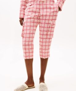 THE RUNWAY COLLECTION SLIM CHECK CARGO TROUSERS