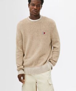 TOMMY BADGE CONTRAST KNIT JUMPER