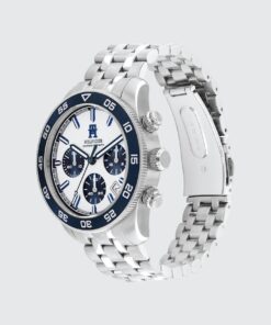 TH 85 STAINLESS STEEL WHITE DIAL WATCH