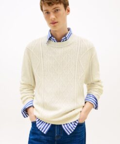 SMART CASUAL CABLE KNIT RELAXED JUMPER