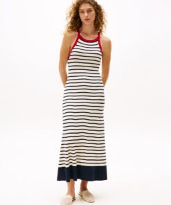 THE SOFIA CAPSULE KNIT STRIPE MAXI DRESS