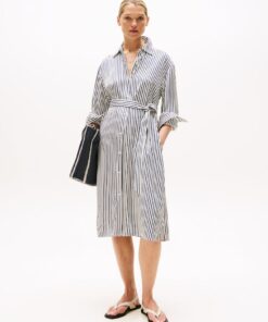 TWILL MIDI SHIRT DRESS