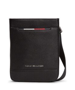 METAL LOGO PEBBLE GRAIN CROSSBODY BAG