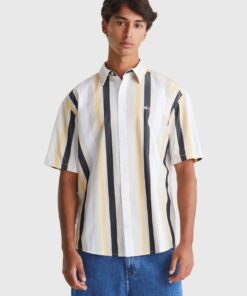 MULTICOLOUR STRIPE RELAXED SHORT SLEEVE SHIRT