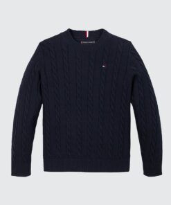 BOYS 3-7 CABLE KNIT CREW NECK JUMPER