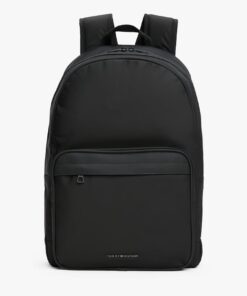 METAL LOGO DOUBLE ZIP BACKPACK