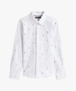 BOYS 3-7 ALL OVER FLAG PRINTED SHIRT