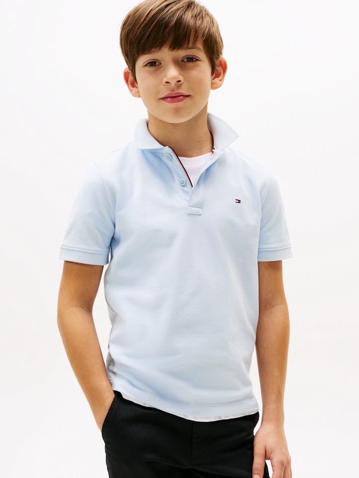 BOYS 8-16 ESSENTIAL FLAG EMBROIDERY REGULAR FIT POLO
