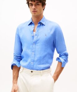 REGULAR FIT PURE LINEN SHIRT