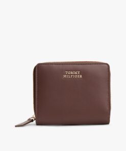 LOGO LEATHER ZIP-AROUND WALLET