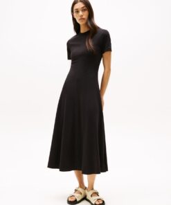 FIT AND FLARE MIDI DRESS