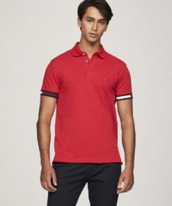 FLAG CUFF SLIM FIT POLO