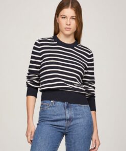MINI STRIPE CREW NECK SWEATER