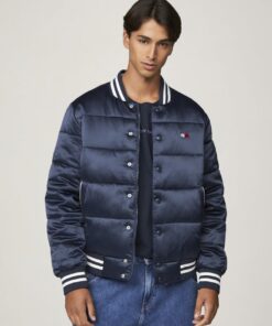 SATIN PUFFER APPLIQUE JACKET