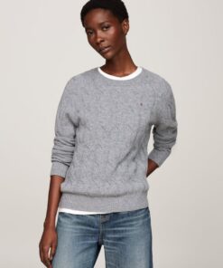 PURE WOOL CABLE KNIT JUMPER