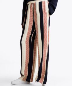 GLOBAL STRIPE RELAXED TROUSERS