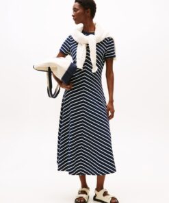 FIT AND FLARE MIDI DRESS