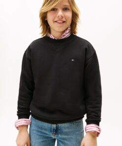 KIDS UNISEX 8-16 FLAG EMBROIDERY SWEATSHIRT