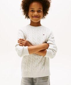 BOYS 8-16 COTTON CABLE SWEATER
