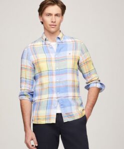 LINEN CHECK SHIRT